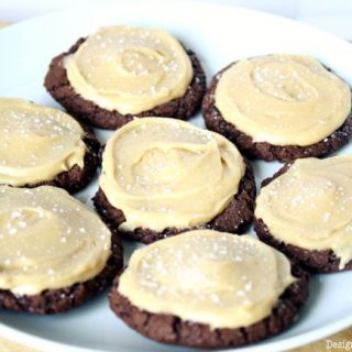 chocolate peanut butter cookies, gluten-free, peanut butter frosting