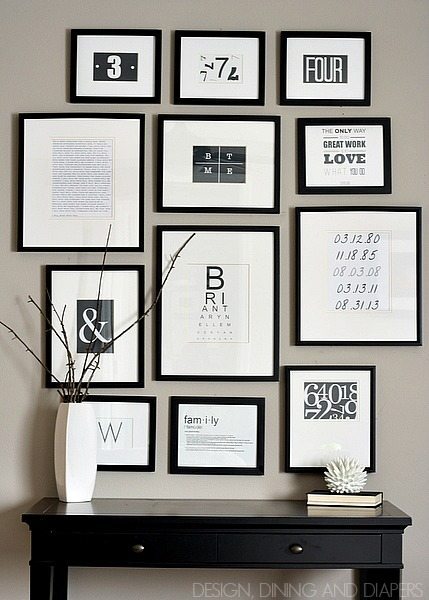 Black and White Gallery Wall - Taryn Whiteaker