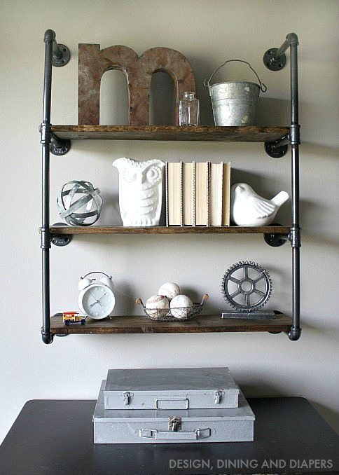 Diy Industrial Piping Shelves Get The Farmhouse Look