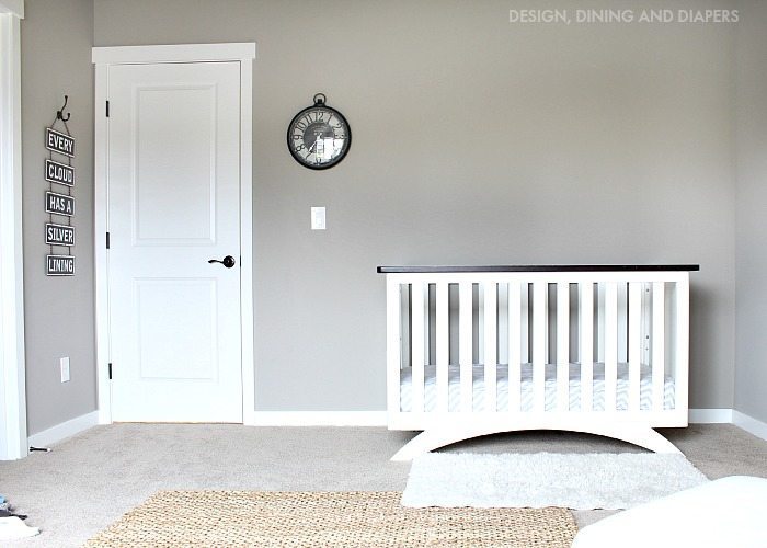 Gray and White Rustic Bedroom Before