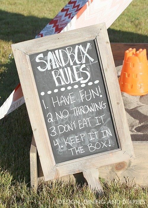 Sandbox Rules Sign ! Let the kids have fun but know the rules. 