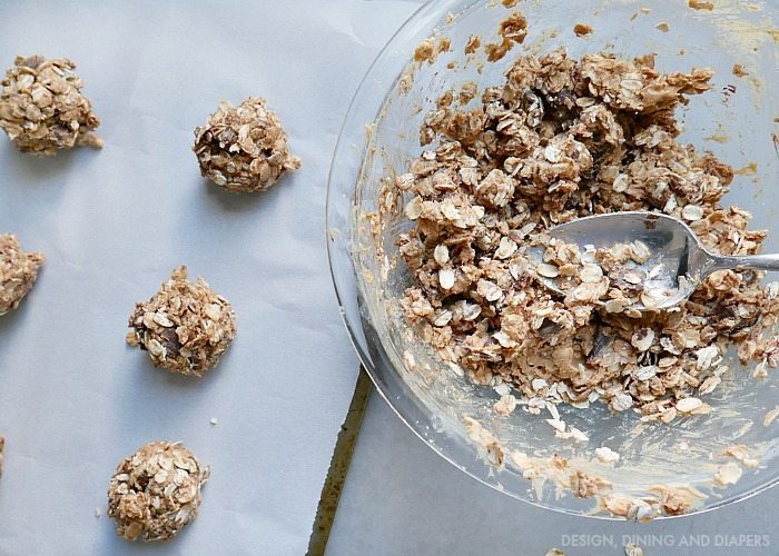 Easy no bake Breakfast Bites on cookie sheets