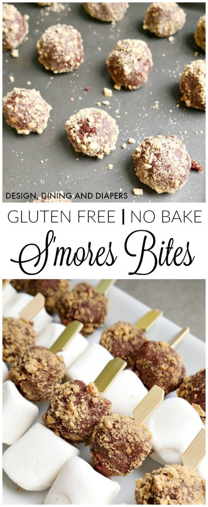 Gluten Free No Bake S'mores Bites- SO easy!