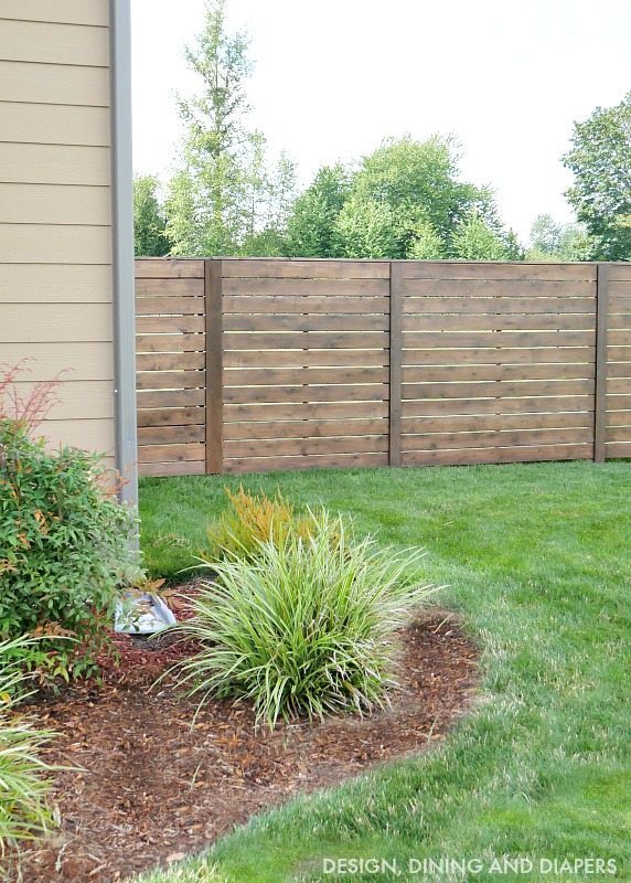 Horizontal Fence Design and Landscape