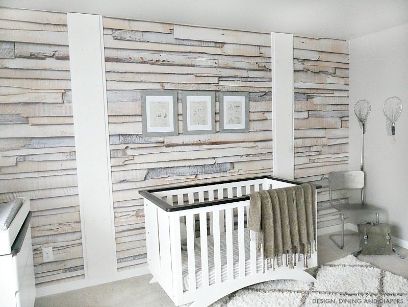 Whitewashed Wood Wallpaper Accent Wall Taryn Whiteaker