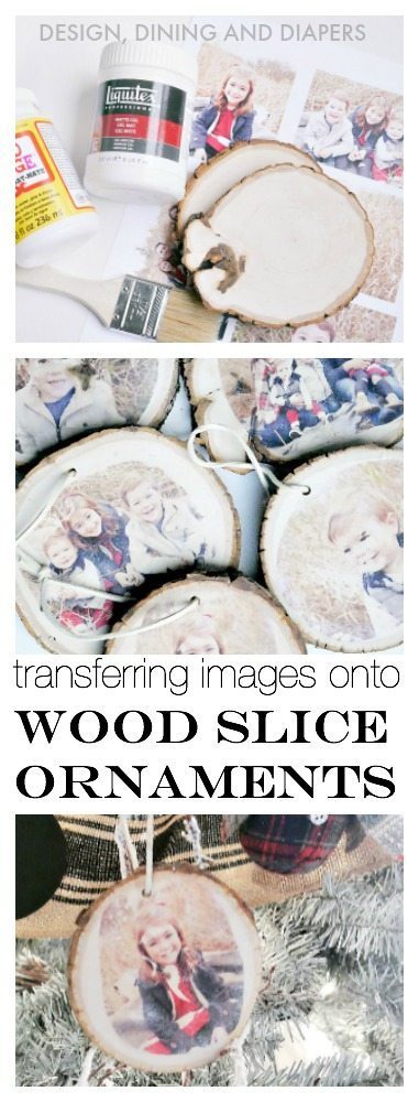 How To Transfer Images Onto Wood Slice Ornaments