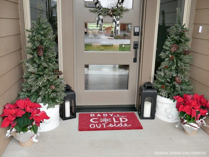 Red and White Christmas Porch