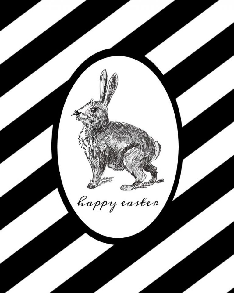 FREE Black and White Easter Printable - Taryn Whiteaker Designs