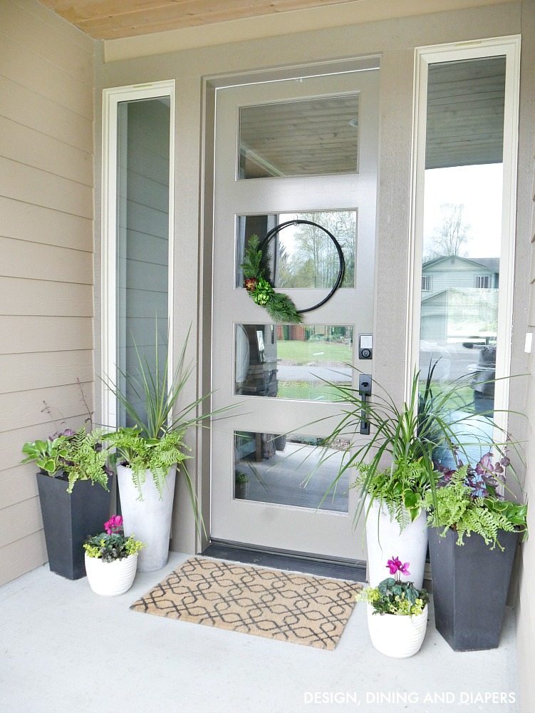 Summer Front Porch with Lots of Greenery 