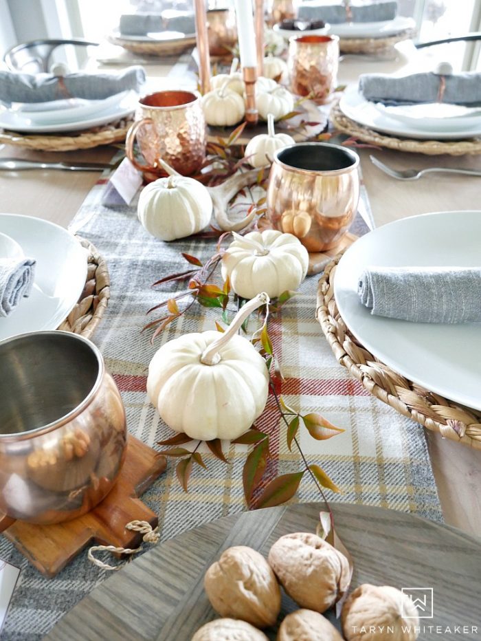 Nature Inspired Thanksgiving Table With Copper Accents - Taryn ...