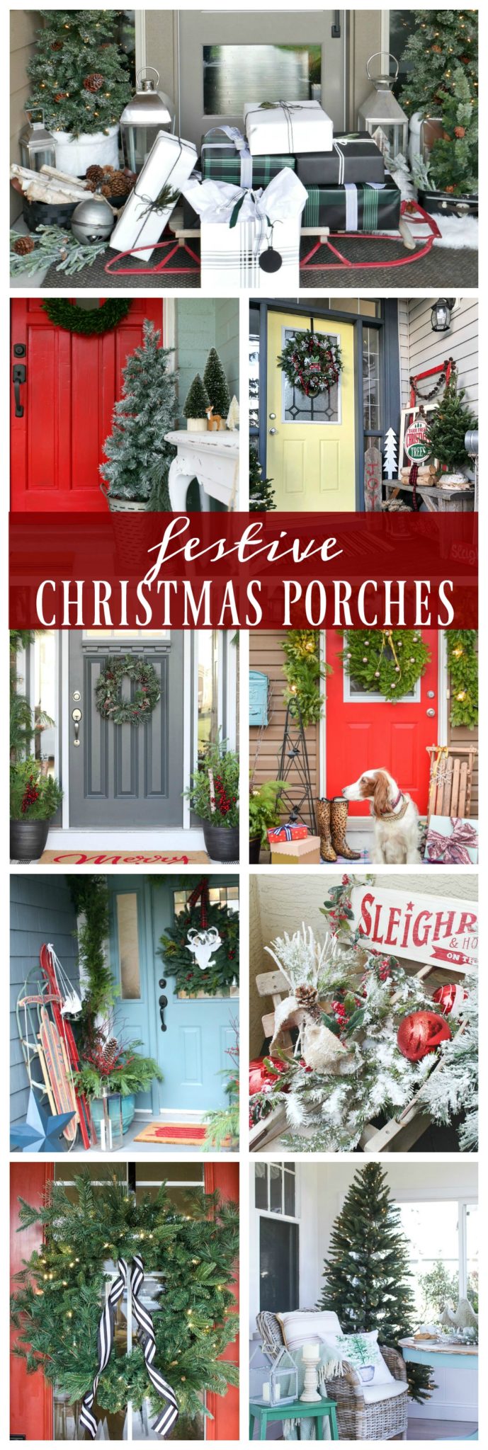 TONS of Festive Christmas Porches to browse through! Love all these gorgeous displays with all different styles. 