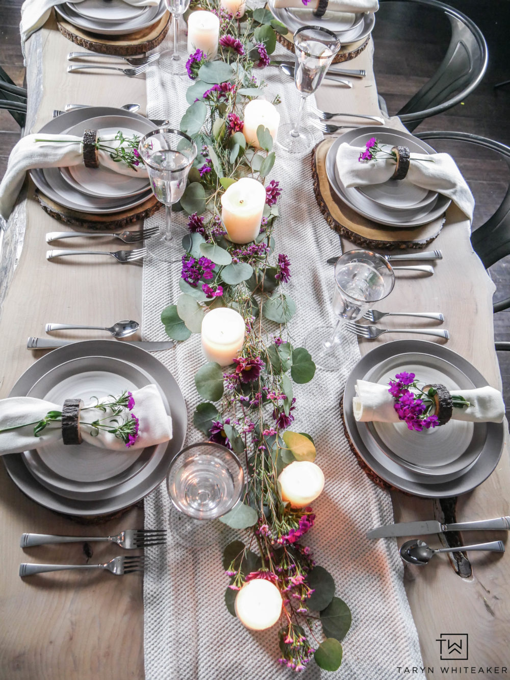 Create this romantic and fresh Floral Valentine's Day Table using a mixture of whimsical greenery and pops of pink flowers. Perfect for the whole family or a galentine's day gathering!