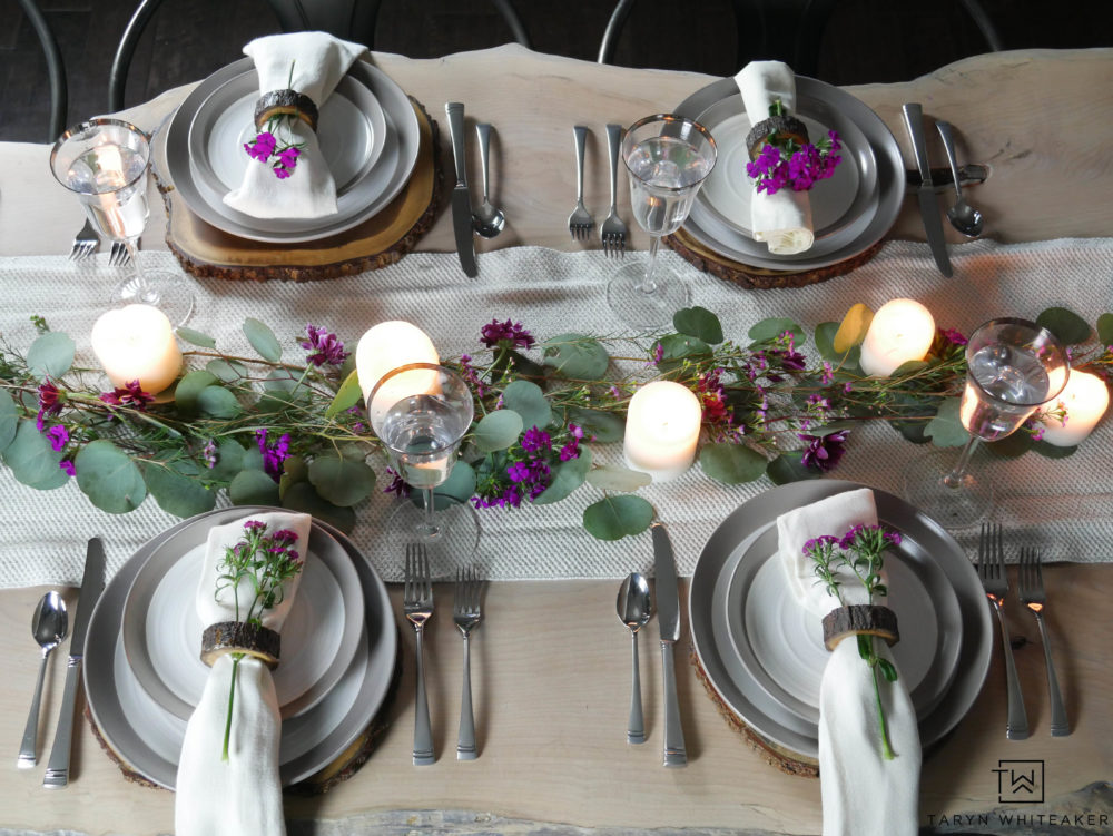 Create this romantic and fresh Floral Valentine's Day Table using a mixture of whimsical greenery and pops of pink flowers. Perfect for the whole family or a galentine's day gathering!