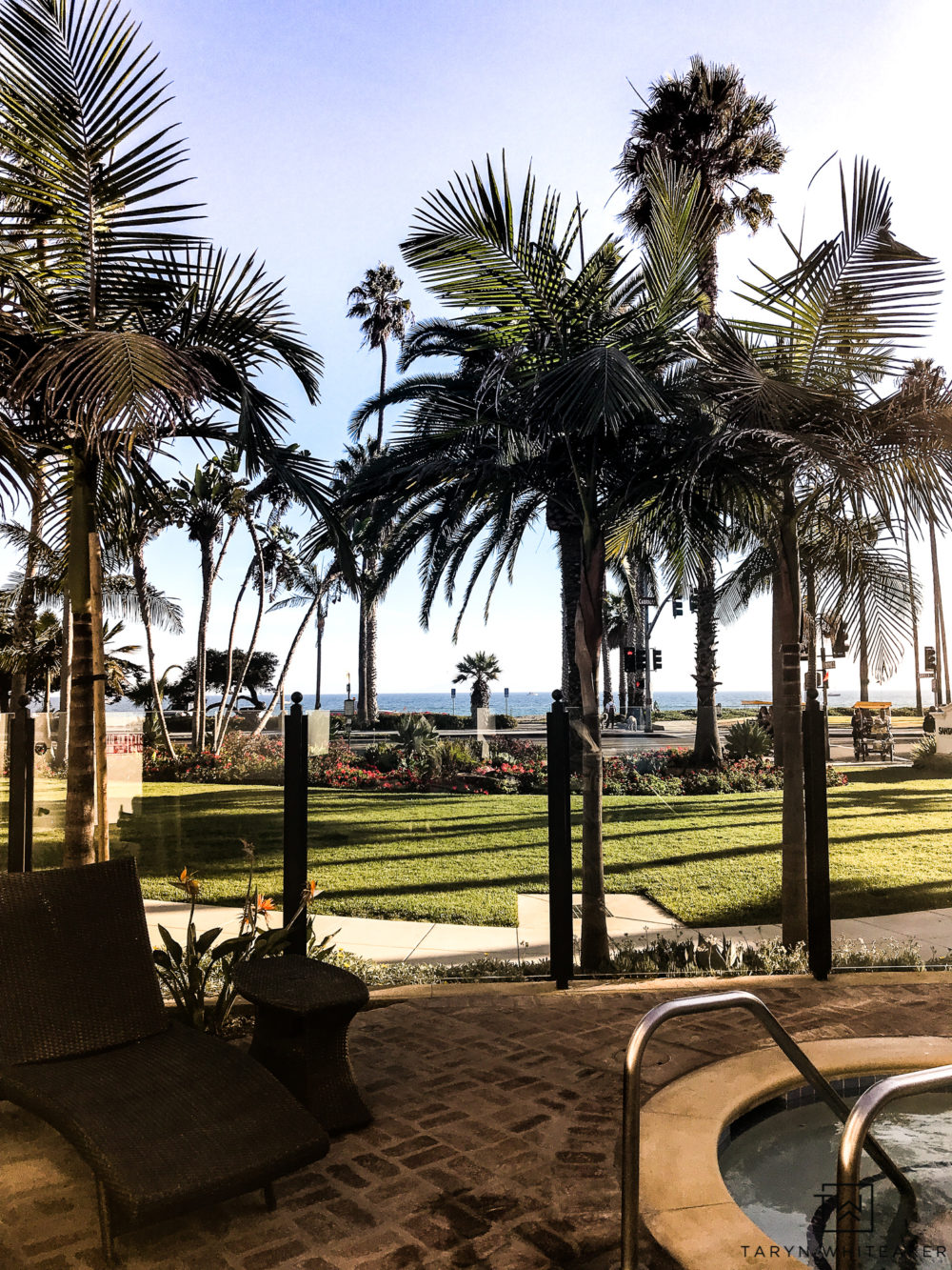 View from the pool at the Santa Barbara Inn