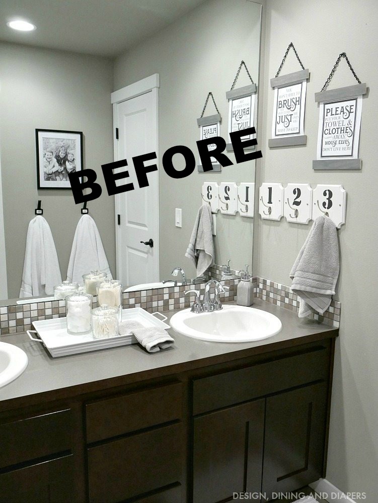Double Sink Bathroom Vanity Makeover, Double Sink Vanity Small Bathroom