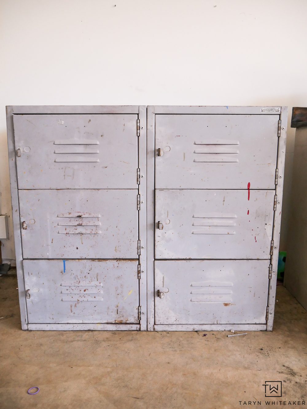 Vintage locker before, click to see the after!