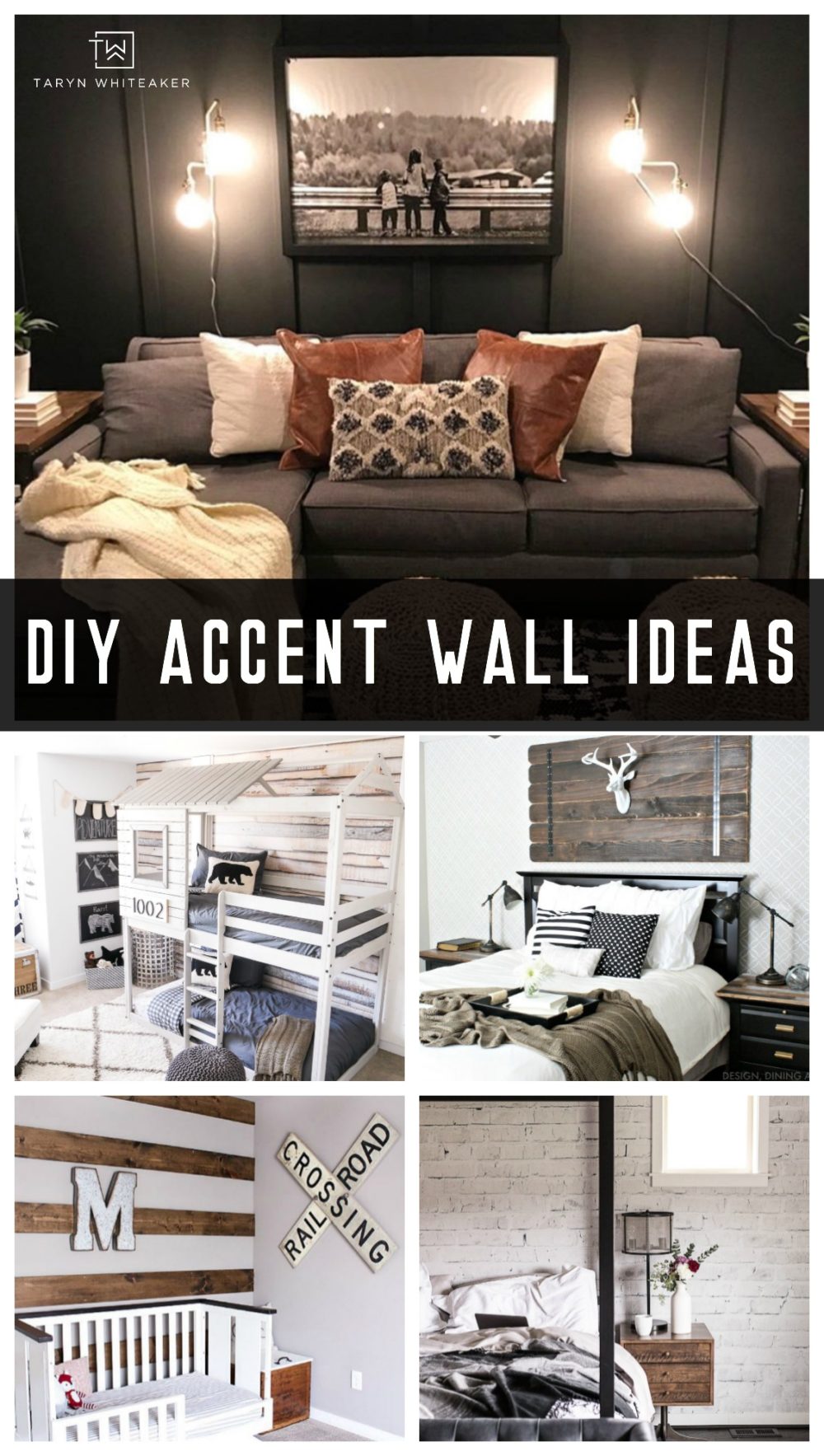 Fresh DIY Accent Wall Ideas from paint to wallpaper and wood!