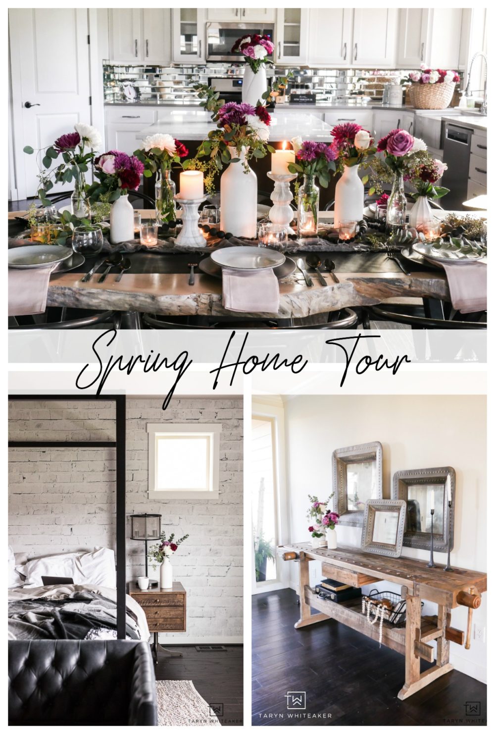 Spring Home Tour filled with fresh flowers and touches of pink!