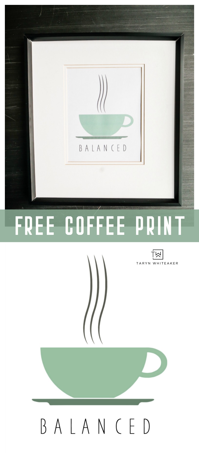 Instantly download your own free coffee printable! Perfect way to start your morning :) 