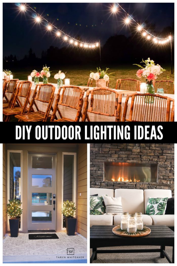 DIY Backyard String Lights - Taryn Whiteaker Designs