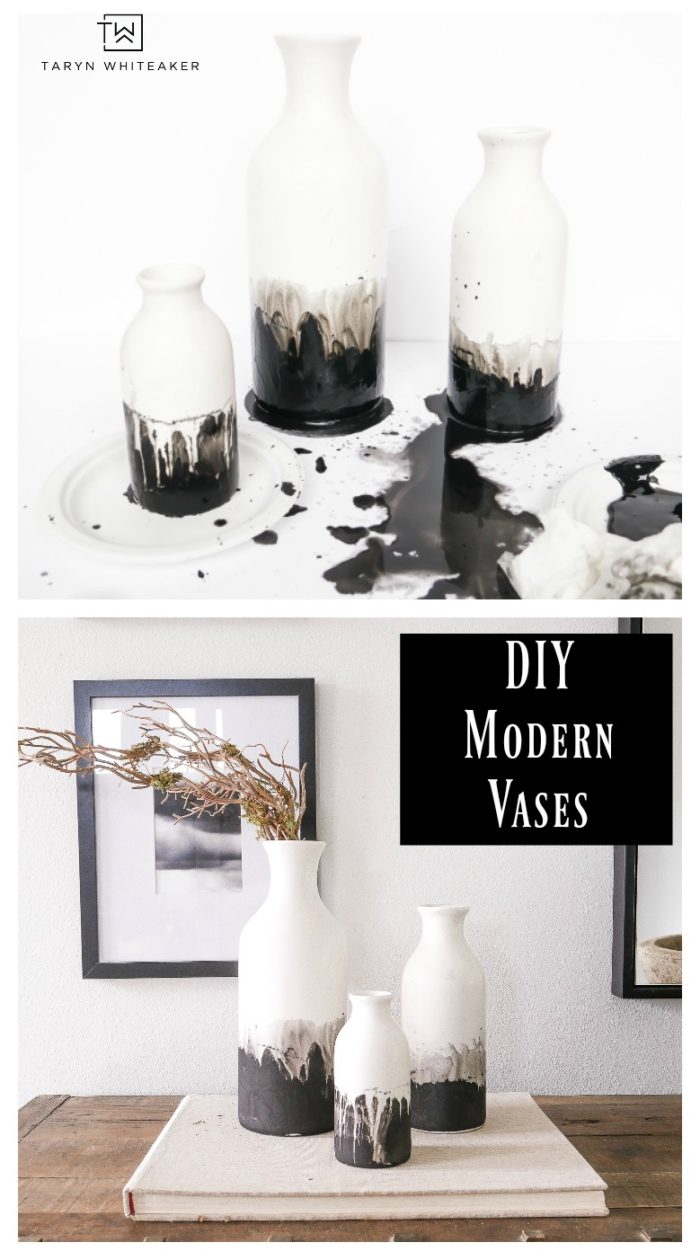 DIY Gold Leaf Vase {How to Paint on Glass}...