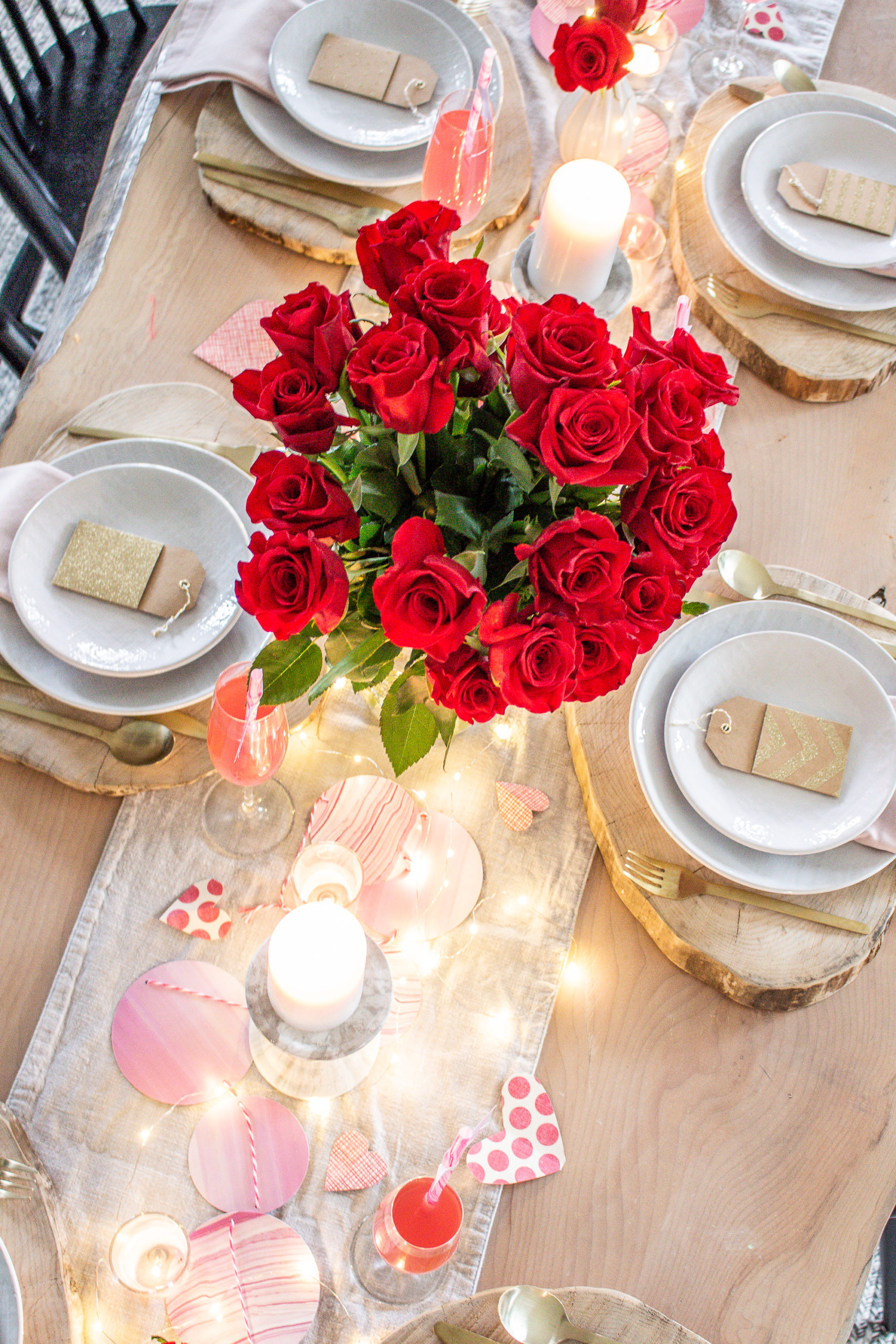 Romantic Valentine's Day Dinner Table Decoration Ideas