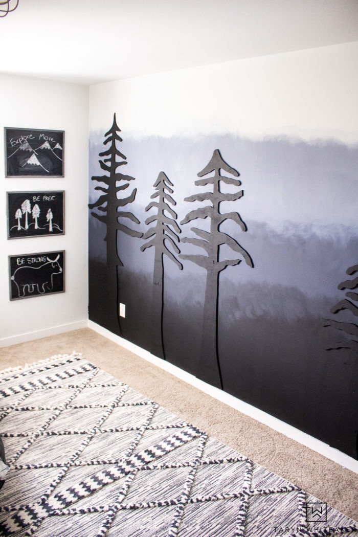 Black Ombre Wallpaper Mural