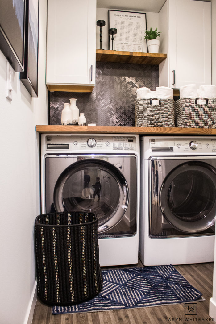 Laundry Countertop Decor and Organization: Spring Refresh - VIV & TIM