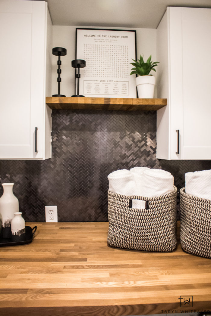 Small Laundry Room Makeover - Taryn Whiteaker Designs