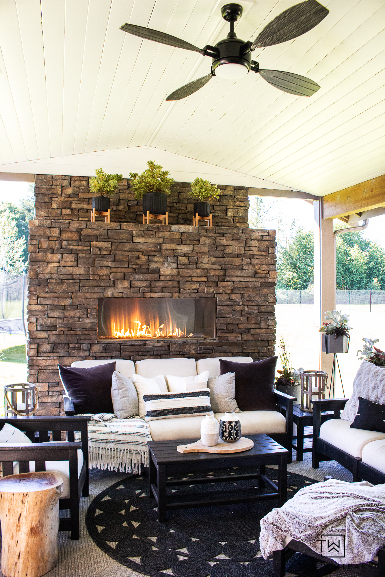Painted Porch Ceiling - Taryn Whiteaker Designs
