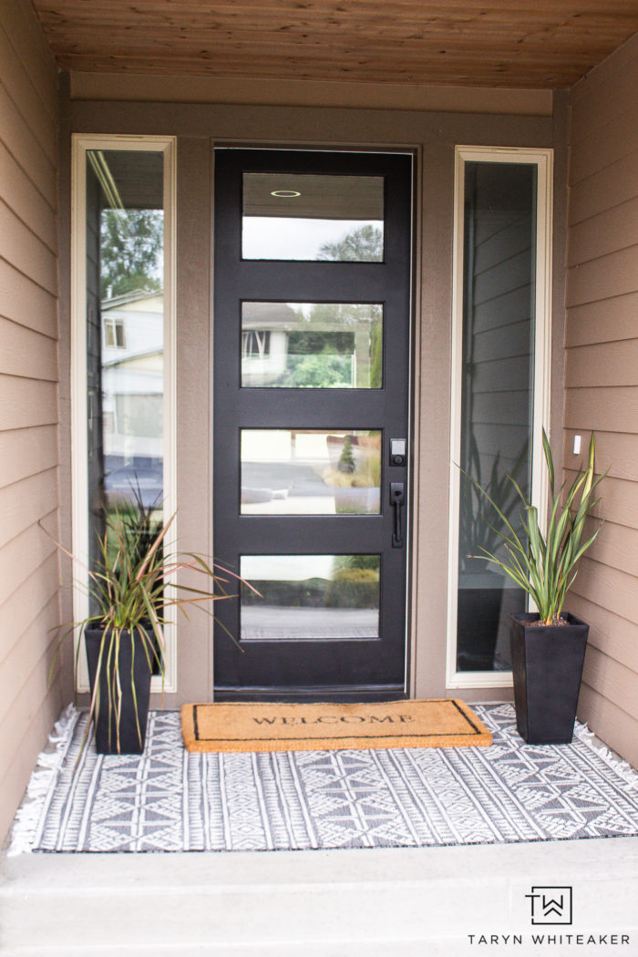 Modern Spring Porch With Black Exterior - Taryn Whiteaker Designs