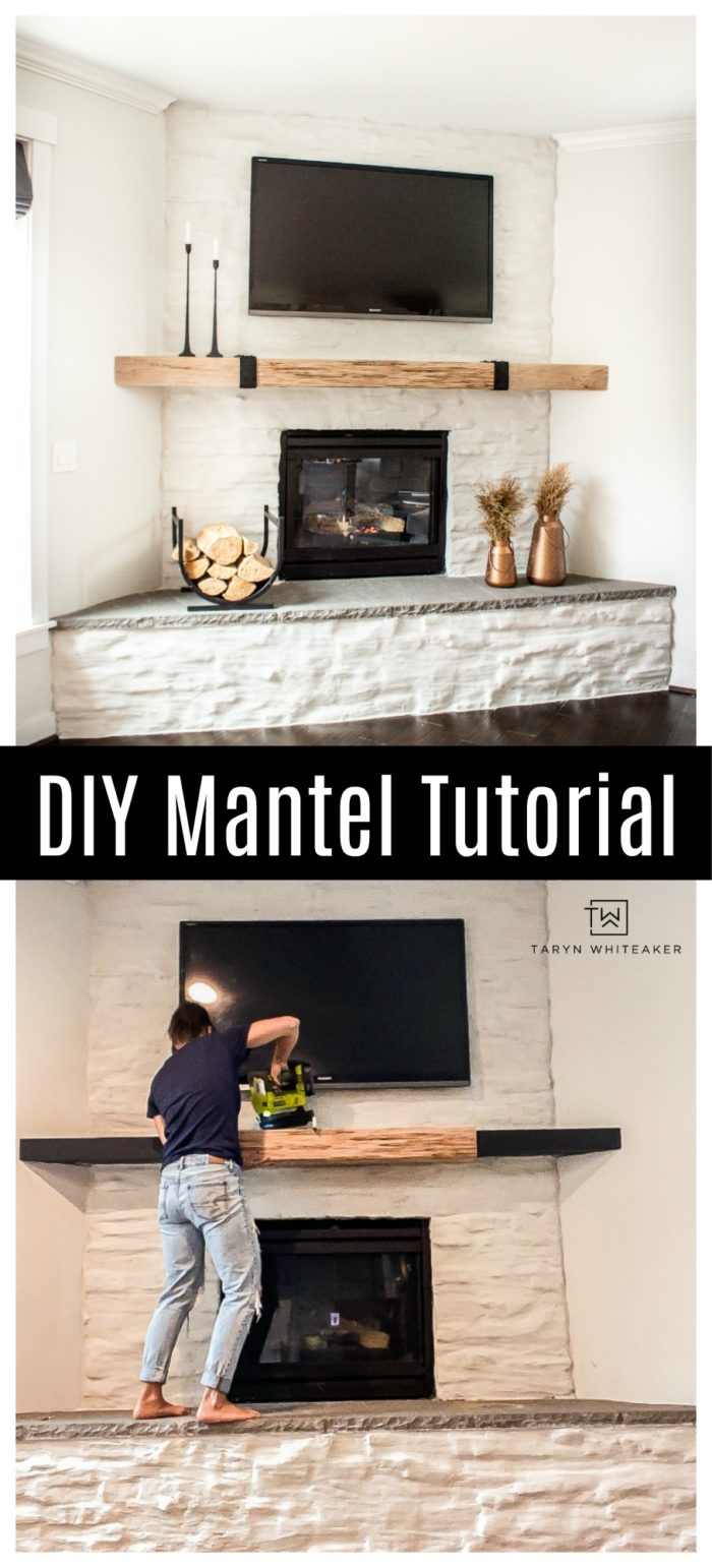 Using this DIY Mantel Tutorial you can learn how to make your own wood mantel cover from open shelving, it's easy and full of character. 