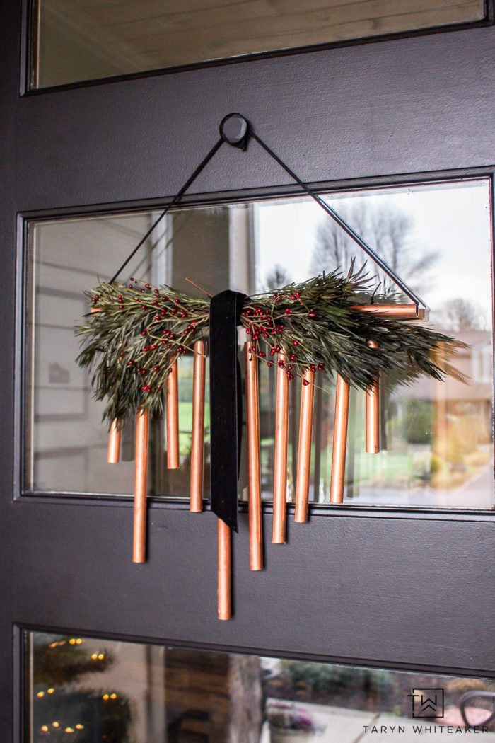 Learn how to make this DIY Copper Christmas Door Decor using WORX Tools MakerX! This easy Christmas DIY is so easy!