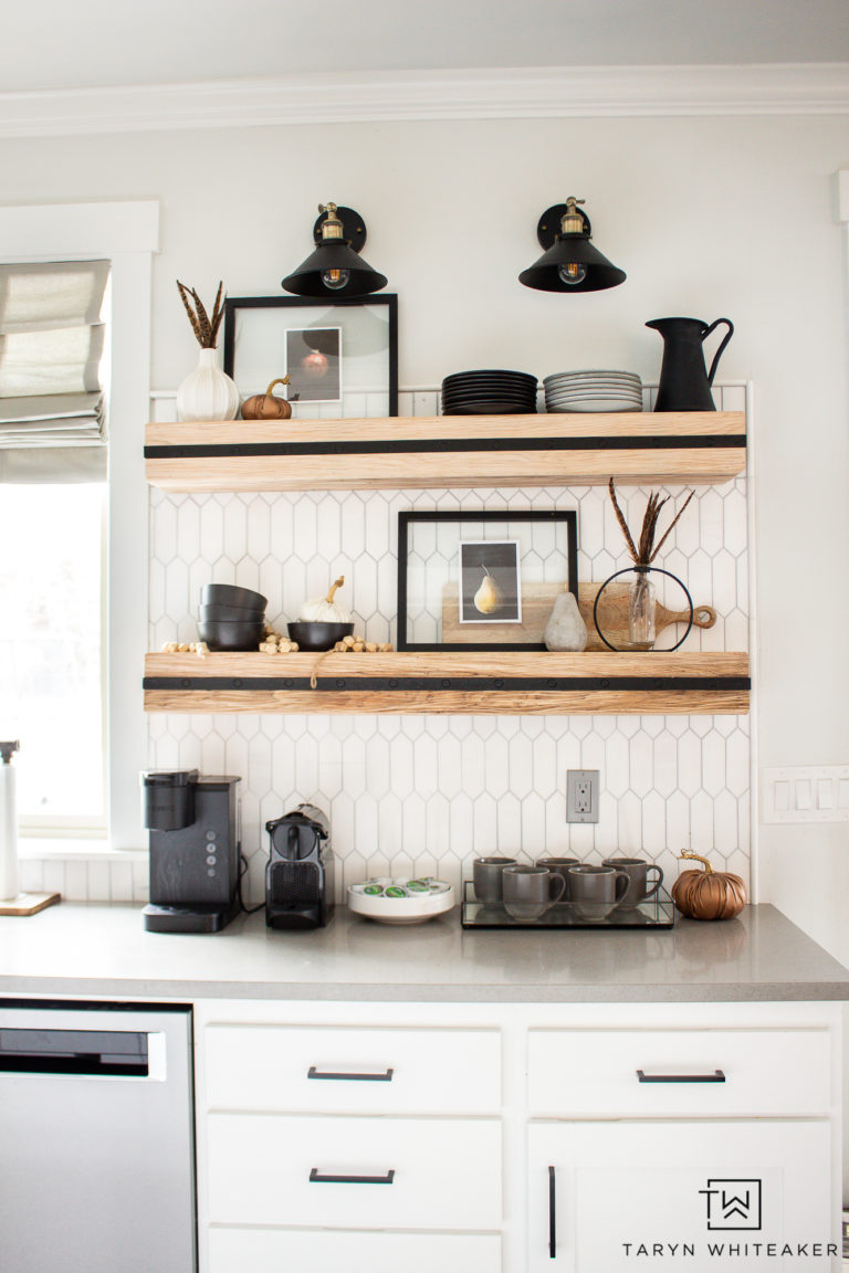 Fall Shelf Styling - Taryn Whiteaker Designs
