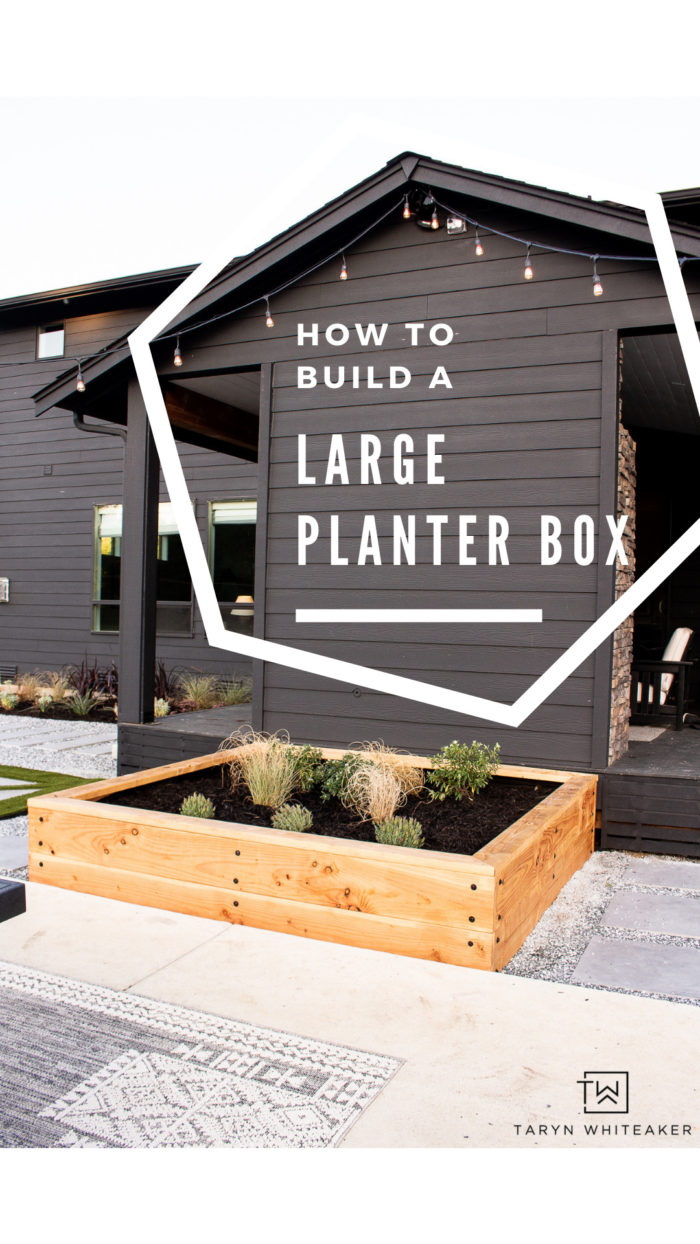 Learn how to build your own DIY Large Planter Box for your backyard! Build your own garden or landscape feature! 