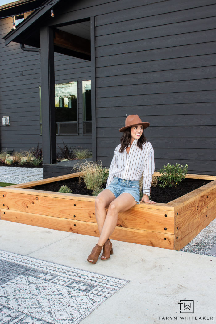 Learn how to build your own DIY Large Planter Box for your backyard! Build your own garden or landscape feature! 