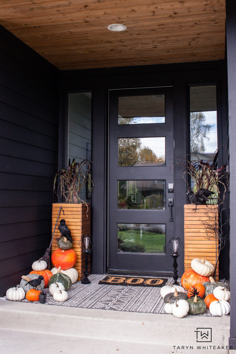 Modern Halloween Porch - Taryn Whiteaker Designs