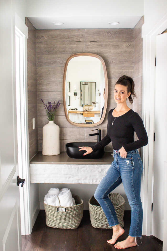 Rustic DIY Bathroom Shelving - Taryn Whiteaker Designs