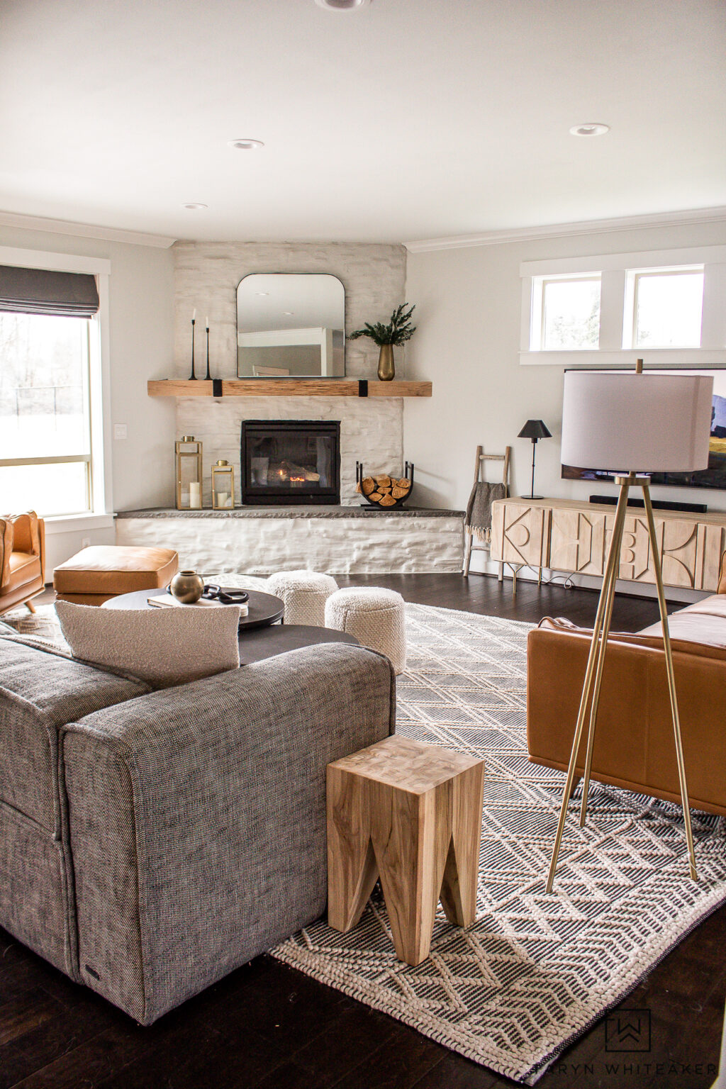 Cozy Modern Living Room Reveal - Taryn Whiteaker Designs