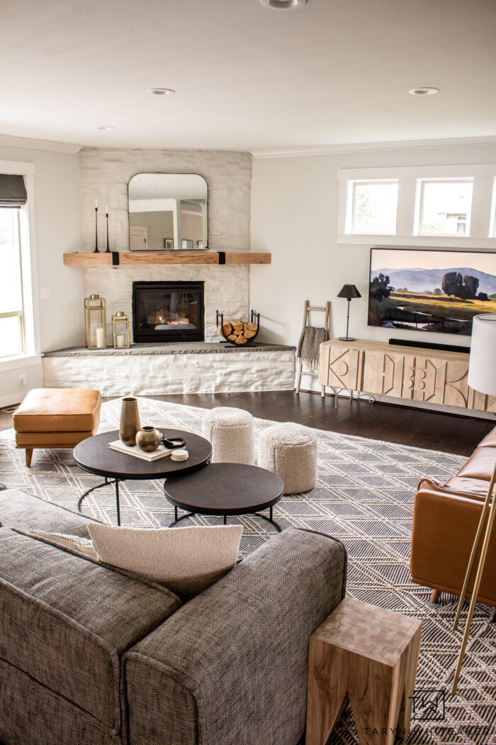 Cozy Modern Living Room Reveal - Taryn Whiteaker Designs