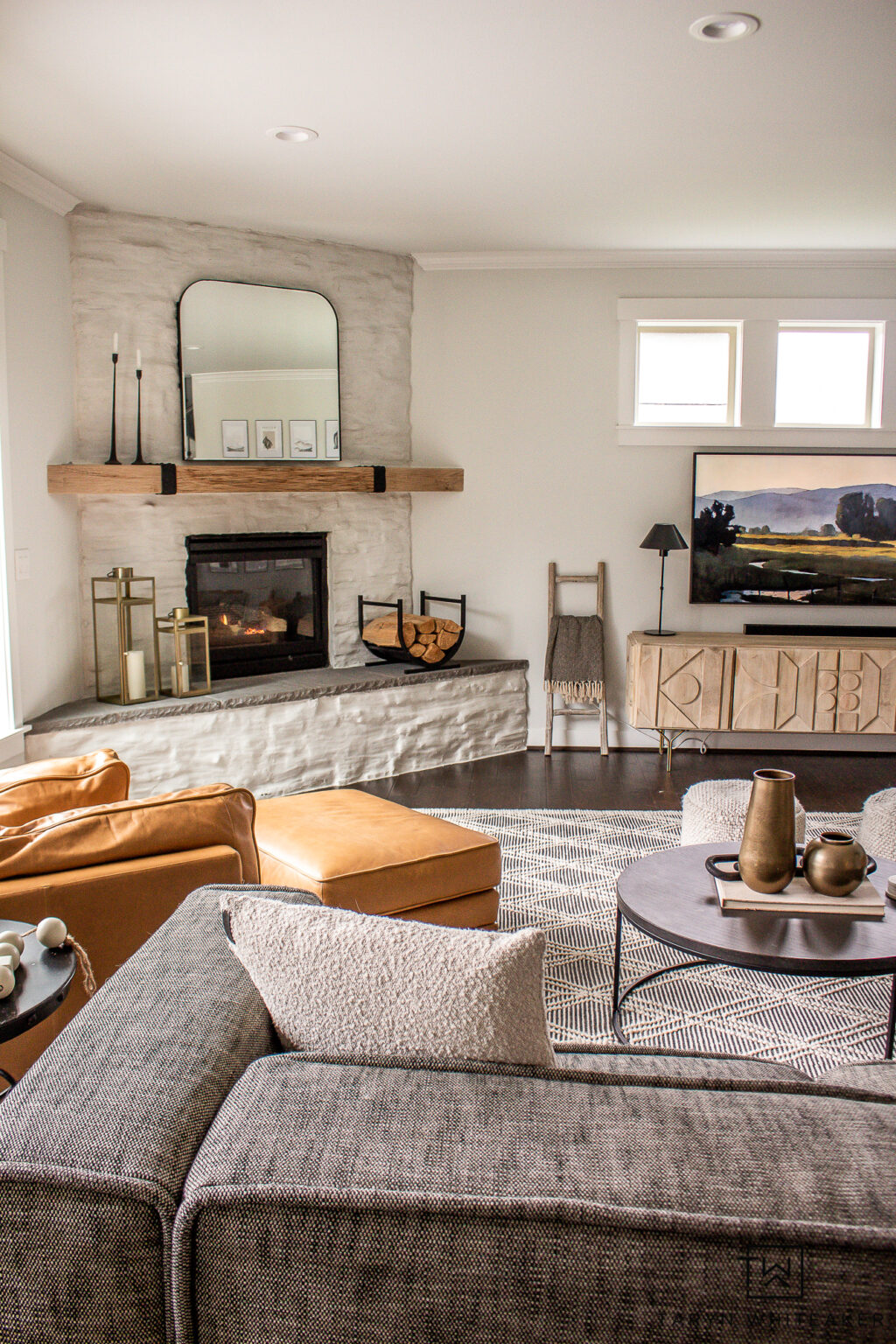 Cozy Modern Living Room Reveal - Taryn Whiteaker Designs