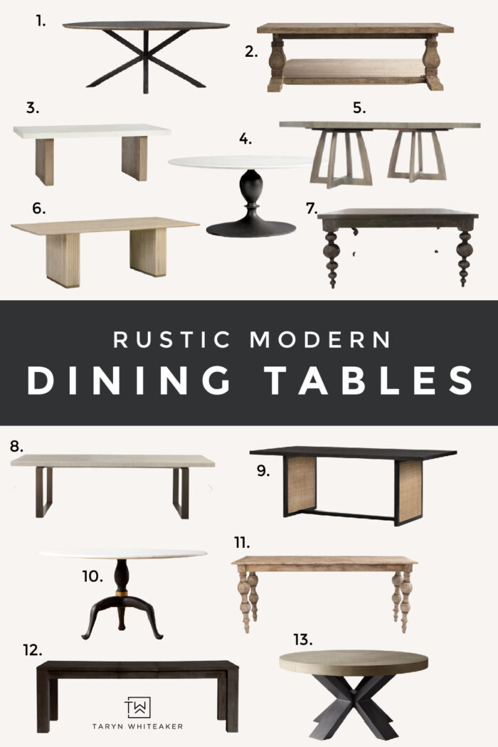 Browse through these Rustic Modern Dining Tables in a variety of styles and price ranges. Each dining table has a unique look and feel!