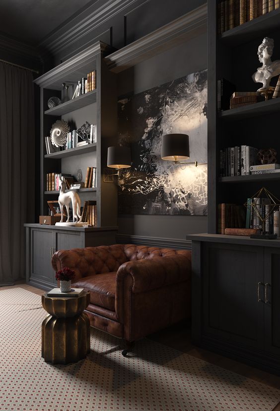 dark office design