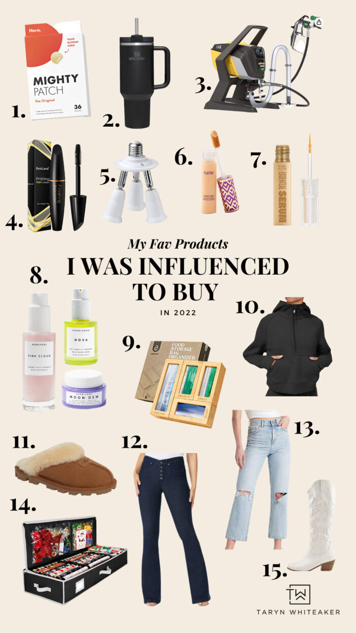 Here's a list of my favorite Products I was Influenced To Buy through Instagram and other influencers! These are products I now LOVE and use!