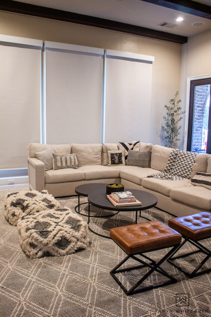 Large Roller Shades for Family Room