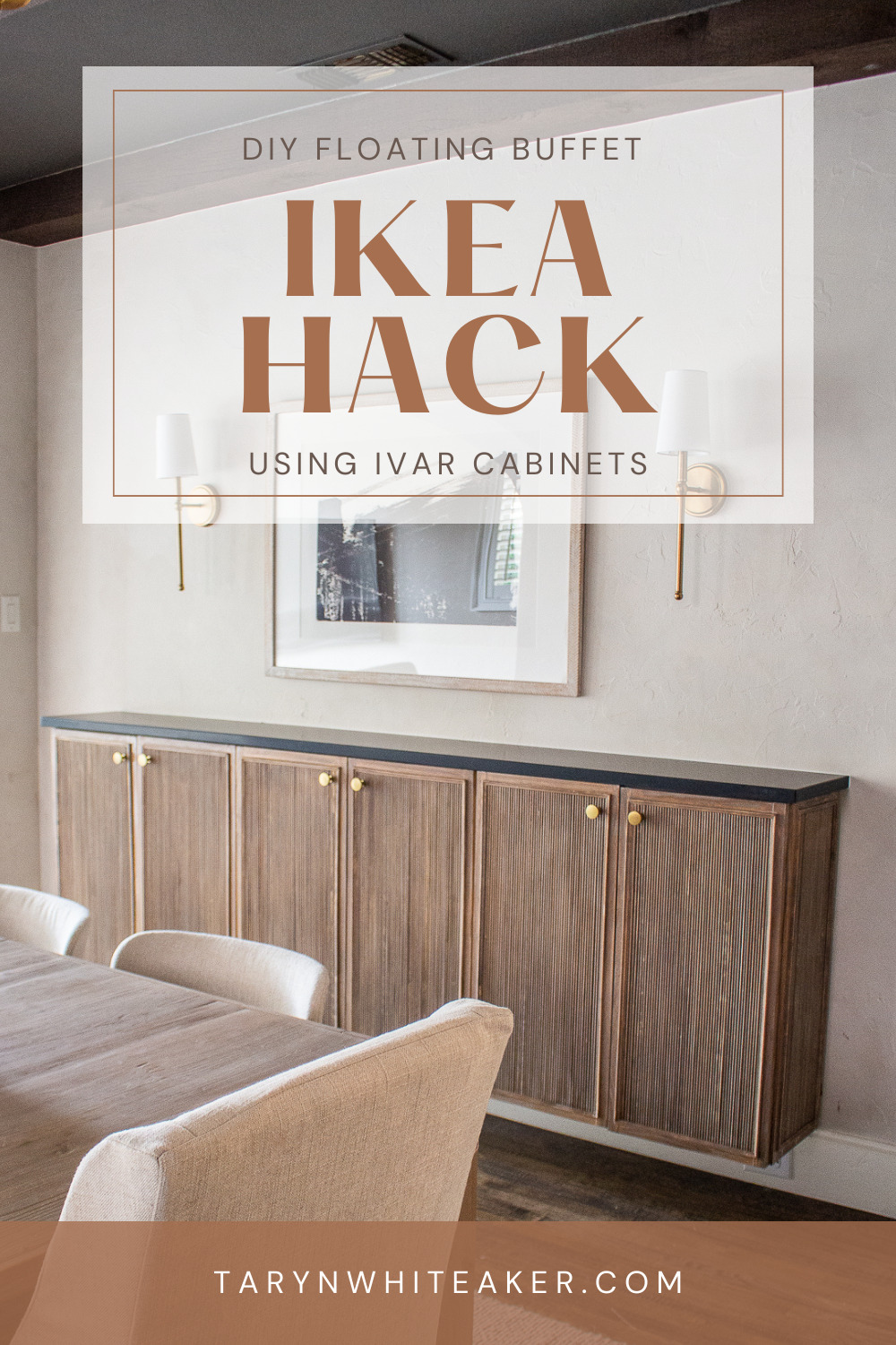 IKEA HACK DIY Floating Buffet Taryn Whiteaker Designs
