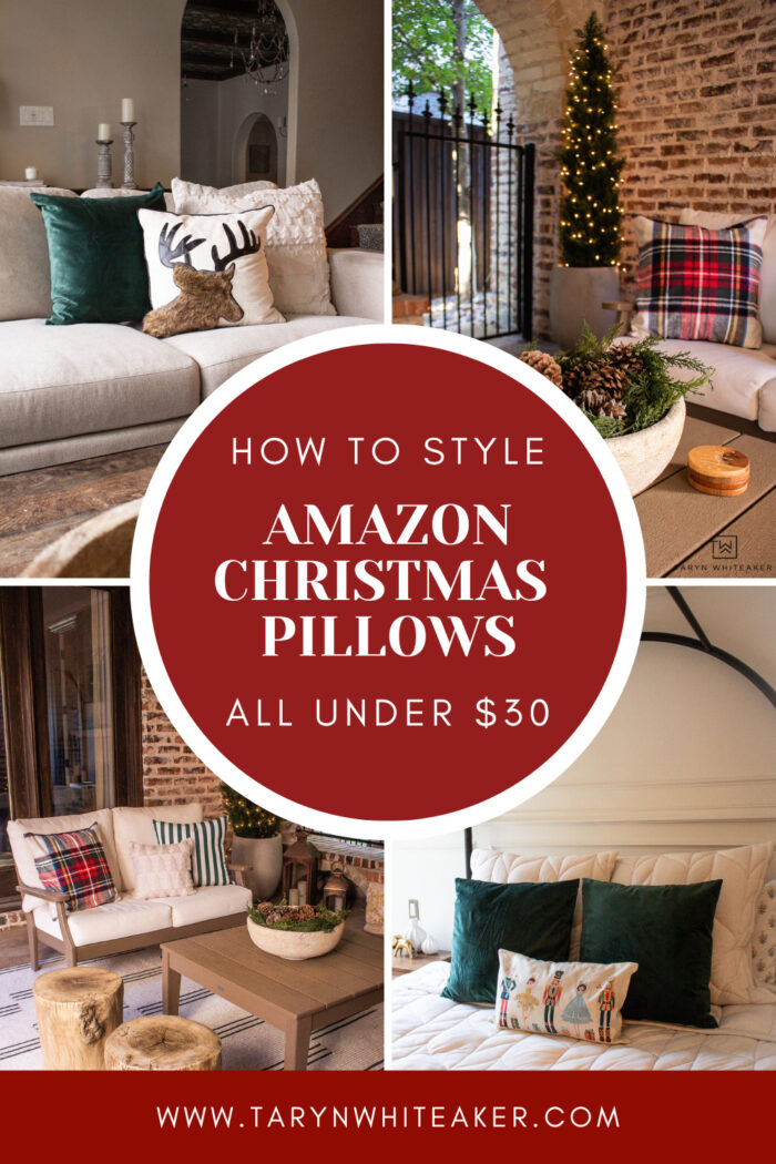 Explore the best AMAZON CHRISTMAS PILLOWS and see how I styled them in my own home! All under $30 and great quality. 