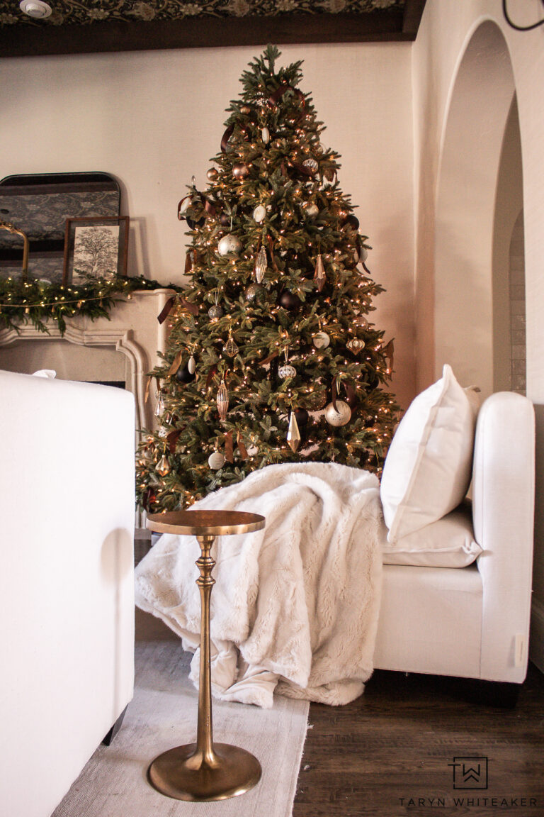 Neutral Vintage Glam Christmas Tree - Taryn Whiteaker Designs