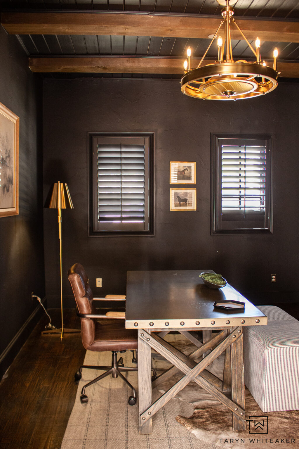 Moody Home Office Decor - Taryn Whiteaker Designs