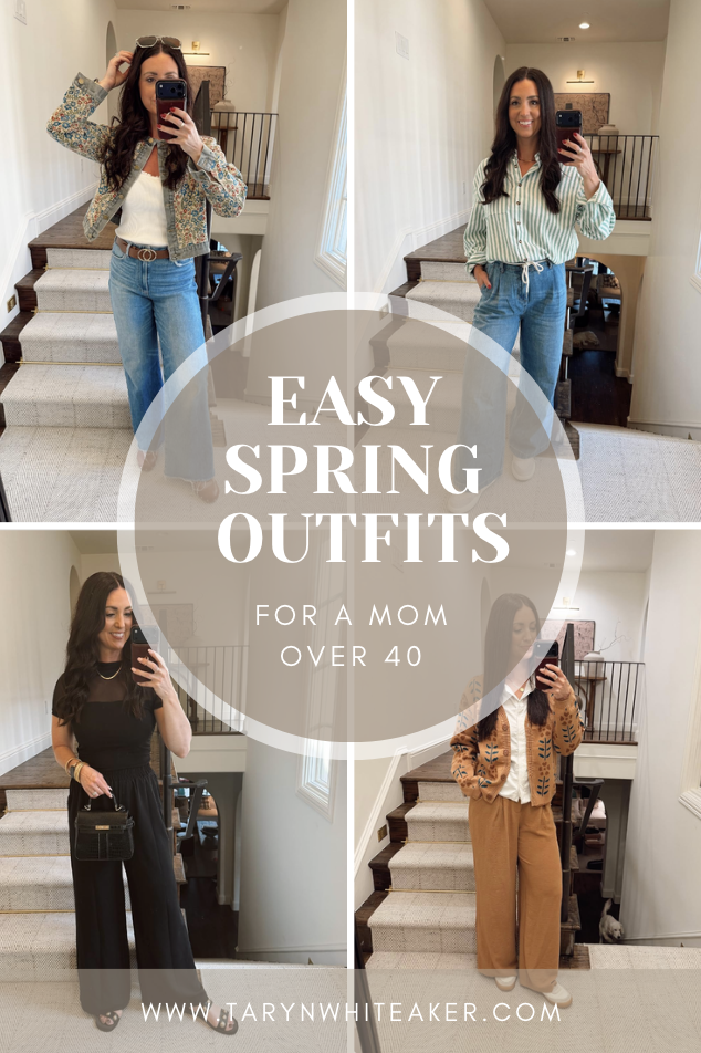 Easy Spring Outfit Ideas from a 40 year old mom of three. Affordable spring women's fashion finds from Amazon